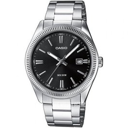 Casio Reloj Analógico MTP-1302PD-1A1VEF Negro y Plata